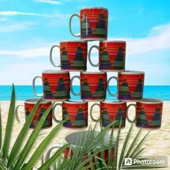 Vintage Avon Galley original Christmas tree mugs 80s coffee mug tea cup - Picture 8 of 17